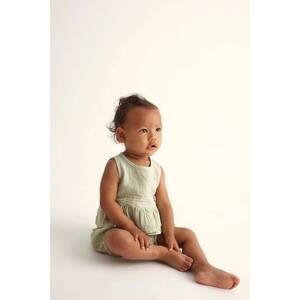 NEW COZMO baby girls' lurex gauze top in tender green